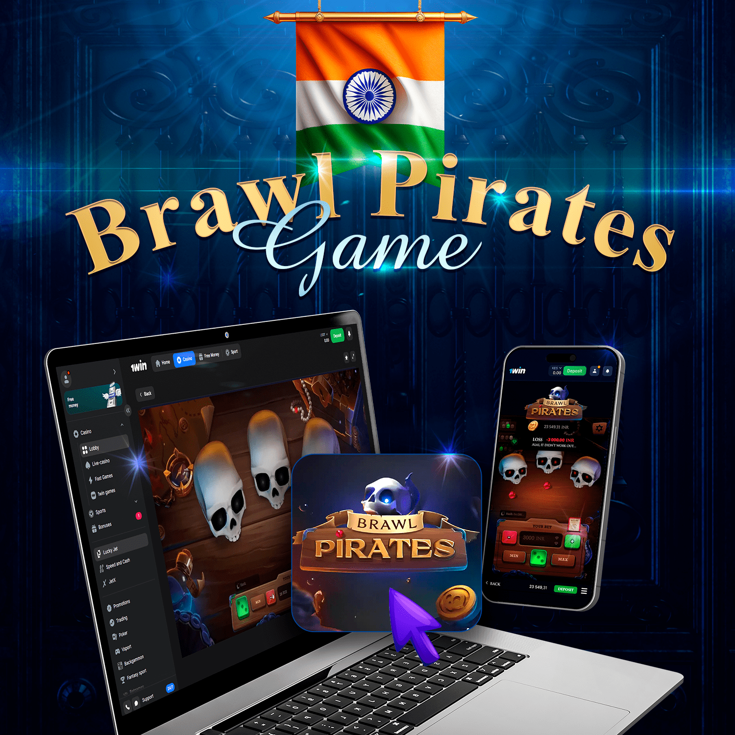 Brawl Pirates is a casino game for Indian players
