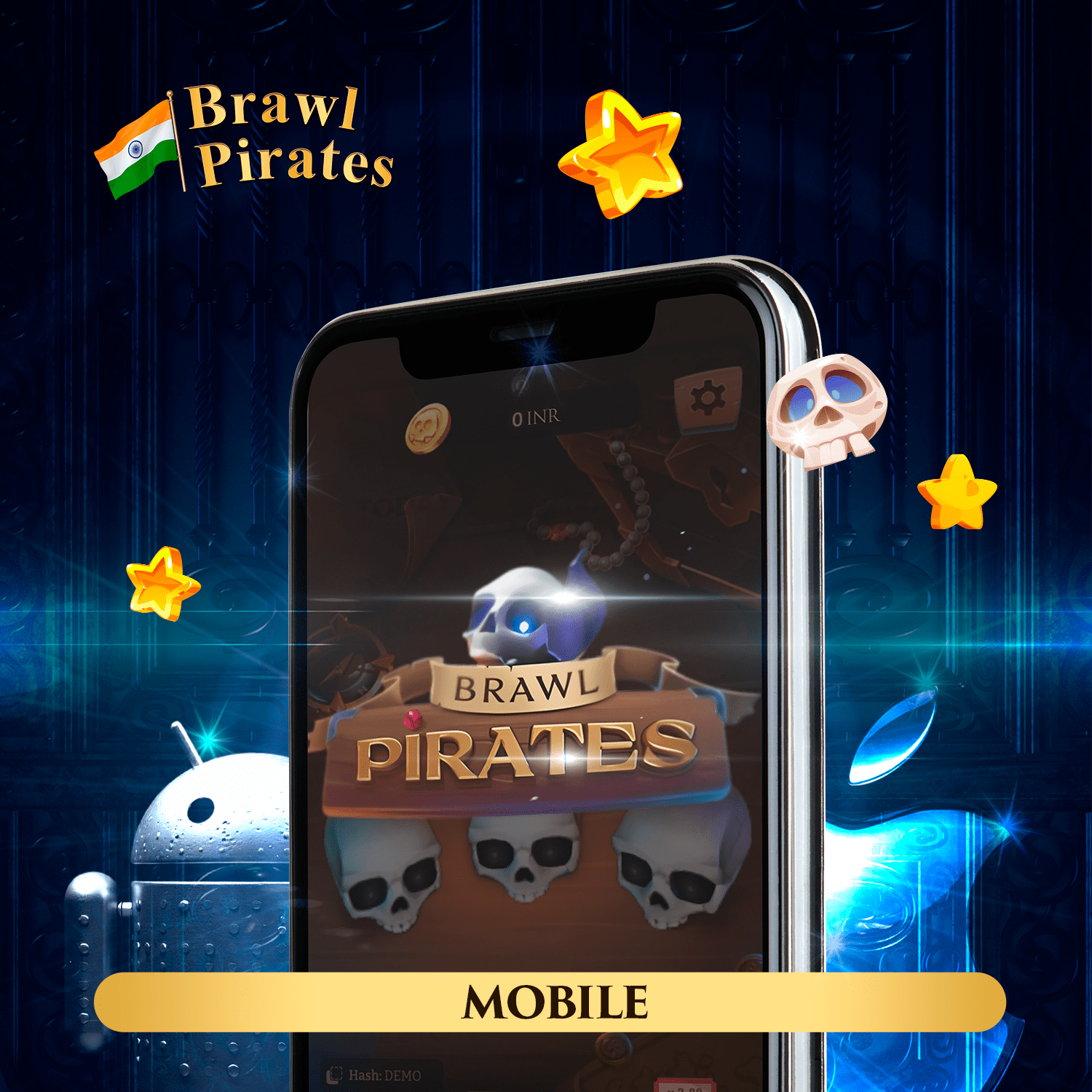 Brawl Pirates can be played from a mobile phone
