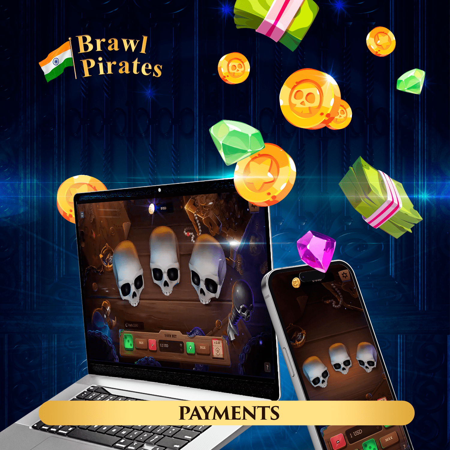 Top up your account before playing Brawl Pirates